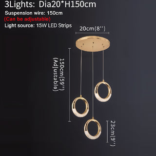 Cannero Riviera | Luxury Gold Ring Pendant Lighting