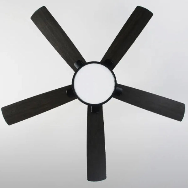 Ceiling LED Fans for Home with Black Wooden Blades and Remote Control | 52"