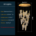 Coursegoules | Silk Design Gold Pendant Light for Staircase