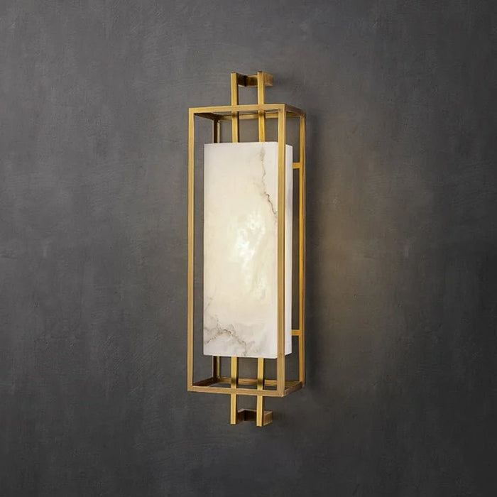 Marble|Wall|Sconce|Lamp|Gold|Black|Living|Bedroom|Elegant|Luxury