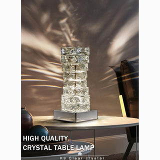 Crystal|Steel|Table|Lamp|Chrome|Bedside|Living|Bedroom|LED|Elegant|Luxury