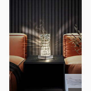 Crystal|Steel|Table|Lamp|Chrome|Bedside|Living|Bedroom|LED|Elegant|Luxury