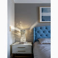 Crystal|Steel|Table|Lamp|Chrome|Bedside|Living|Bedroom|LED|Elegant|Luxury