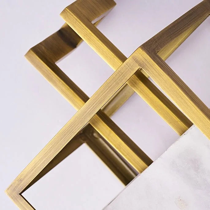 Marble|LED|Chinese|Wall|Sconce|Golden|Elegant|Modern