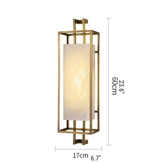 Marble|LED|Chinese|Wall|Sconce|Golden|Elegant|Modern