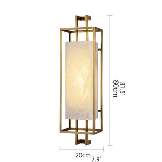 Marble|LED|Chinese|Wall|Sconce|Golden|Elegant|Modern