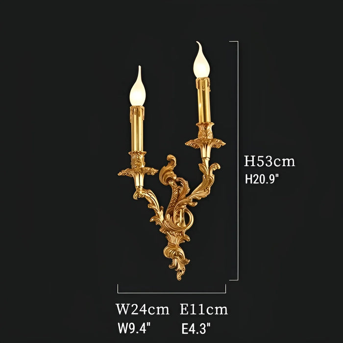 Gold|Candles|French|Luxury|Wall|Lamp|Sconce|Living|Bedroom