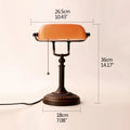 Vintage|Elegant|Reading|Table|Lamp|Bedroom|Cabinet|Orange
