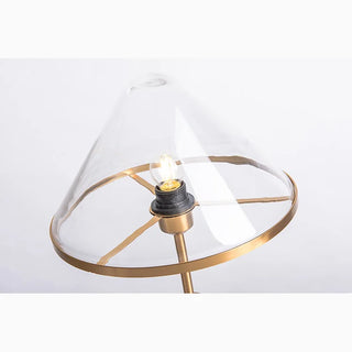 Table|Lamp|Bedside|Cabinet|Clear|Glass|Mushroom|Amber