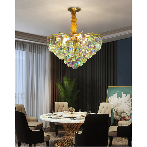 Bonifacio | Colorful Iridescent Crystal Chandelier from Mirodemi for Cafe