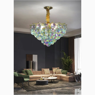 Bonifacio | Colorful Iridescent Crystal Chandelier from Mirodemi for Hotel