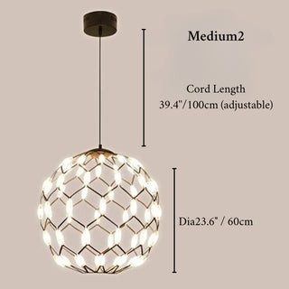 MIRODEMI® Acquaro | Stylish Black/White Pendant Ball-Shaped Chandelier for Cafe