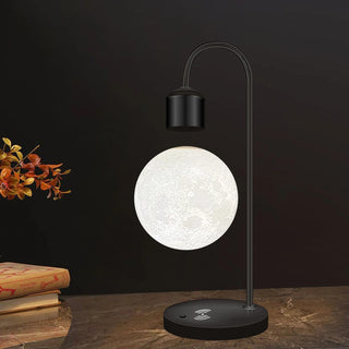 Creative|Moon|Levitating|Table|Lamp|LED|Bedroom|Living|Black