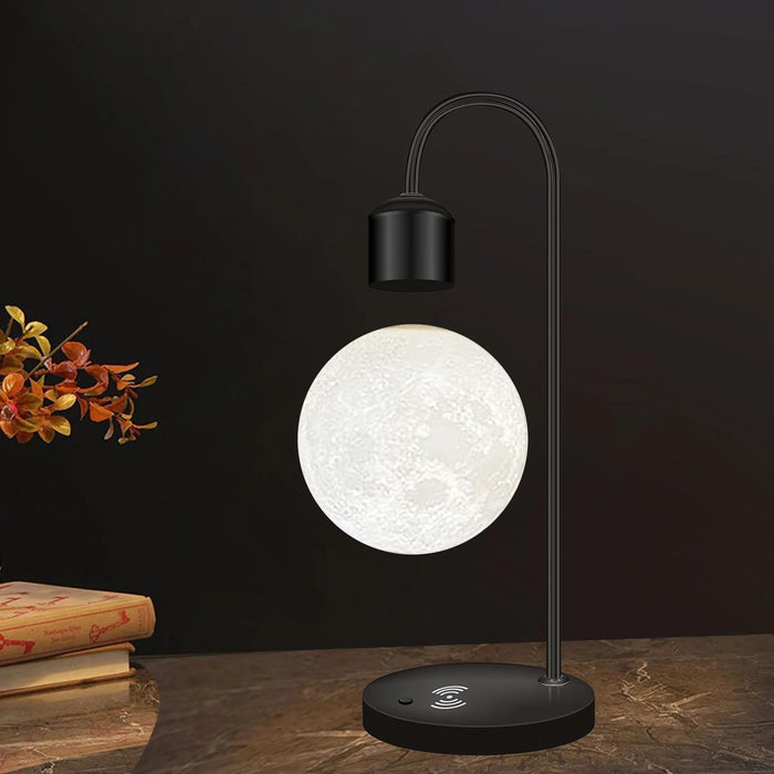 Creative|Moon|Levitating|Table|Lamp|LED|Bedroom|Living|Black