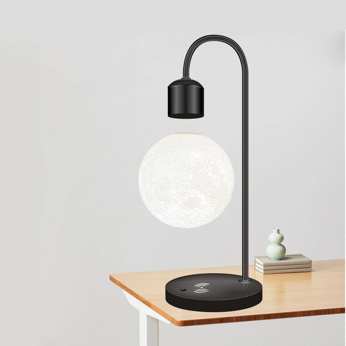 Creative|Moon|Levitating|Table|Lamp|LED|Bedroom|Living|Black