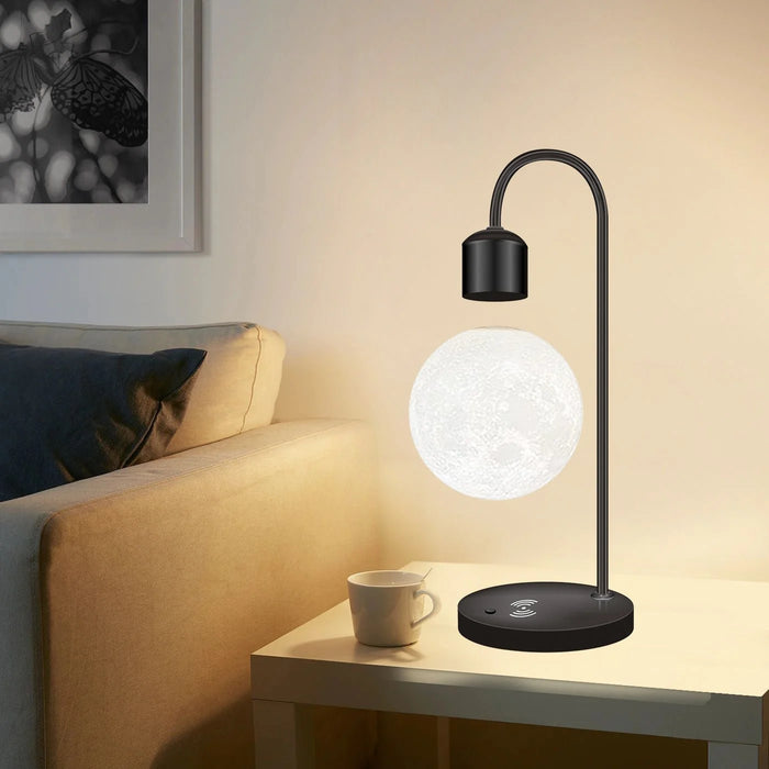 Creative|Moon|Levitating|Table|Lamp|LED|Bedroom|Living|Black