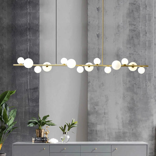 MIRODEMI® Cadegliano-Viconago | Horizontal Linear Chandelier for Dining Room