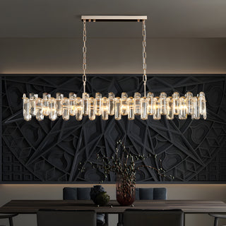 Agnana Calabra | Creative Rectangle Сrystal Ceiling LED Chandelier for Living Room