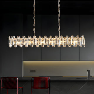 Agnana Calabra | Creative Rectangle Сrystal Ceiling LED Chandelier for Living Room