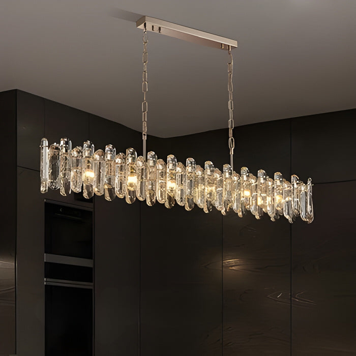 Agnana Calabra | Creative Rectangle Сrystal Ceiling LED Chandelier for Living Room