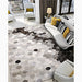 Patterned cowhide carpet for interior decoration