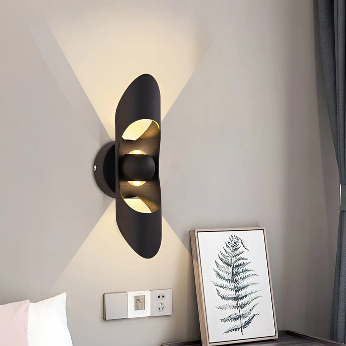 Creative|Black|Futuristic|Living|Bedroom|Outside|Wall|light|Lamp