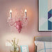 Metal Pink LED Wall Sconce from Mirodemi for Playroom