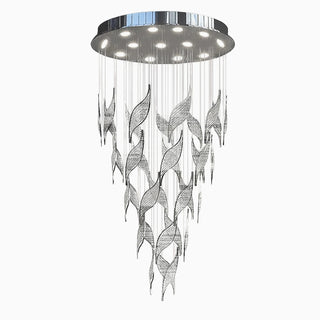 Creative|Modern|Luxury|Led|Chandelier|Crystal|Steel|Chic|Hanging