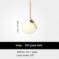 Cuebris | Nordic Iron Glass Round Ball Pendant Lighting