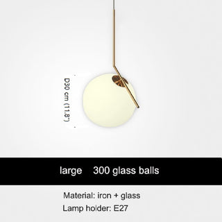 Cuébris | Nordic Iron Glass Round Ball Pendant Lighting