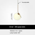 Cuebris | Nordic Iron Glass Round Ball Pendant Lighting