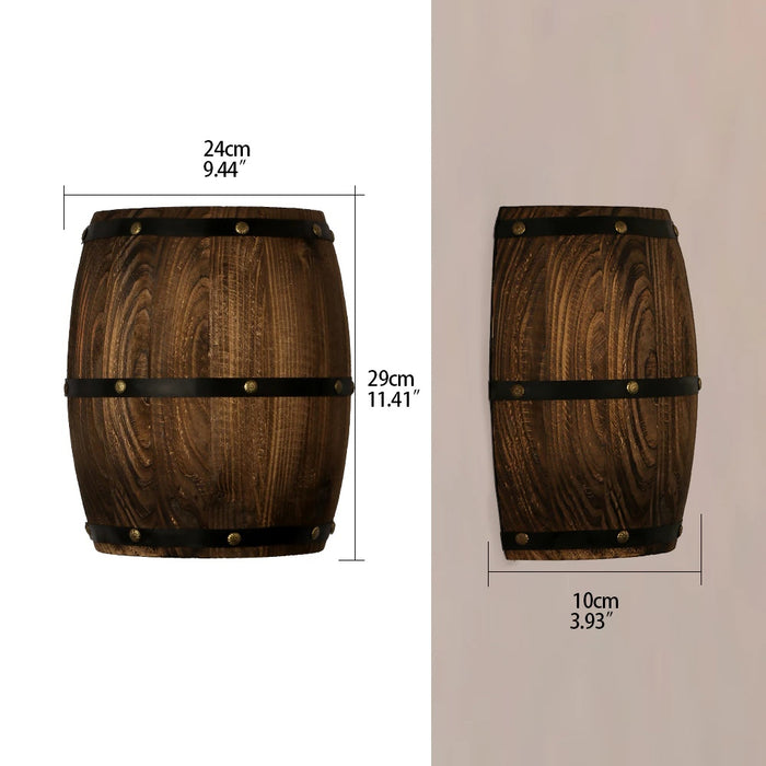 American vintage country wine barrel wall lamps for restaurant, kitchen aisle, bar wb2
