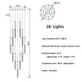 Manarola | Long LED Spiral Chandelier