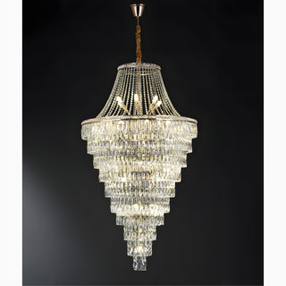 La Croix-sur-Roudoule | Duplex Spiral Crystal Stairway Chandelier from Mirodemi for Dining Room