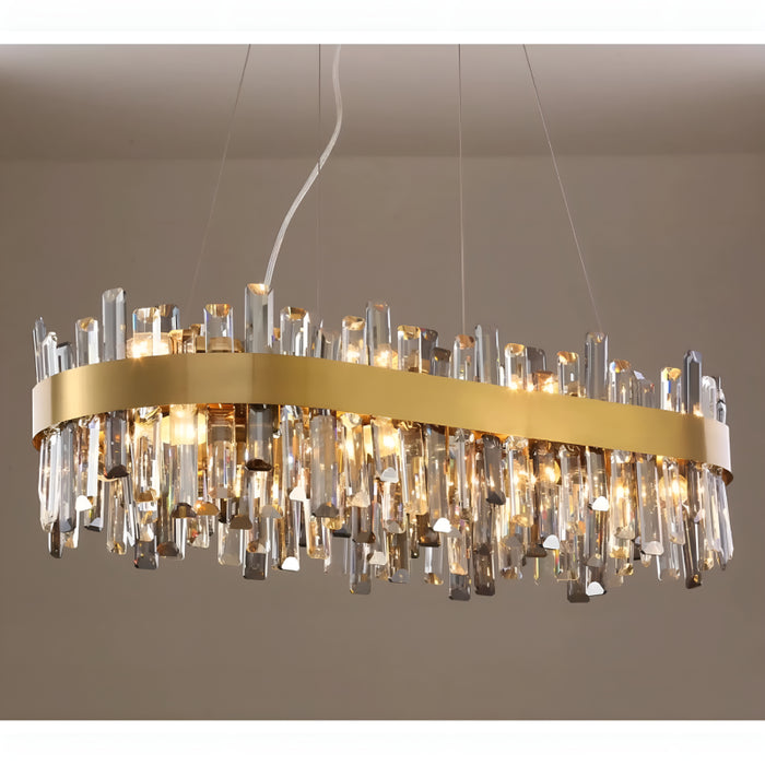 Duranus | Modern Oval Luxury Brushed Chandelier