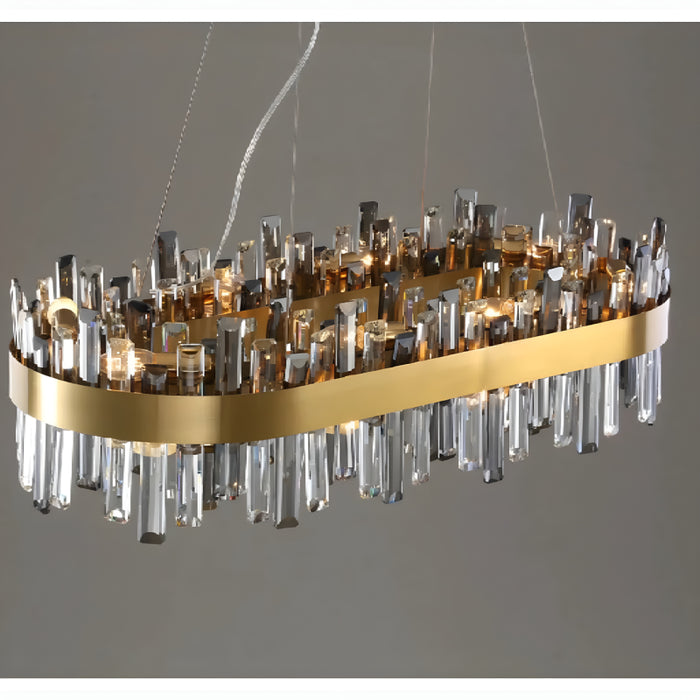 Duranus | Modern Oval Luxury Brushed Chandelier