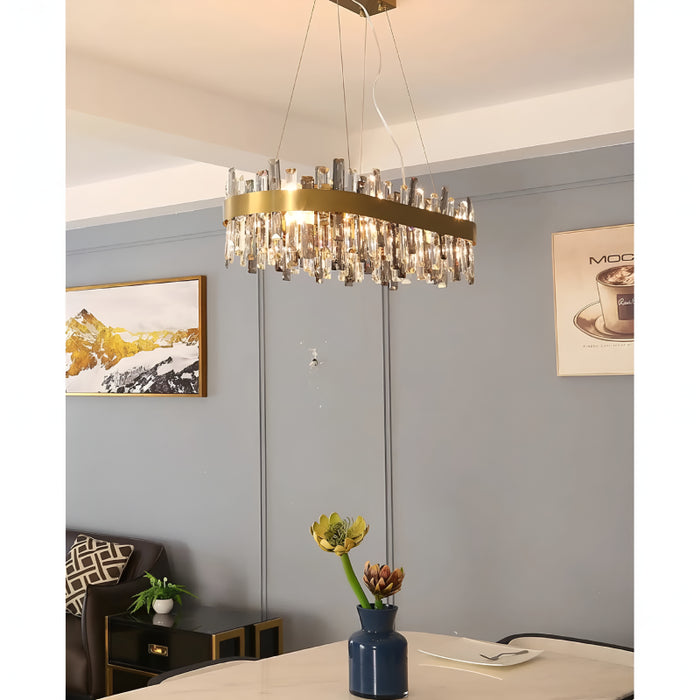 Duranus | Modern Oval Luxury Brushed Chandelier