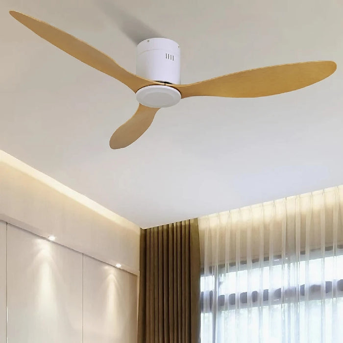 Barete | 48" Solid Wood Led Ceiling Fan with Remote Control