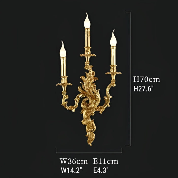 Gold|Candles|French|Luxury|Wall|Lamp|Sconce|Living|Bedroom