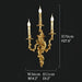 Gold|Candles|French|Luxury|Wall|Lamp|Sconce|Living|Bedroom