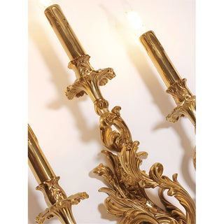 Gold|Candles|French|Luxury|Wall|Lamp|Sconce|Living|Bedroom