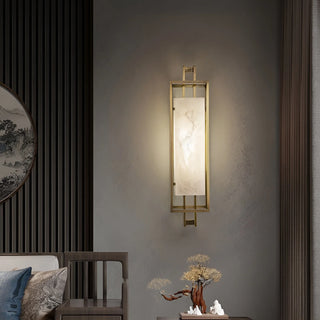 Marble|Wall|Sconce|Lamp|Gold|Black|Living|Bedroom|Elegant|Luxury