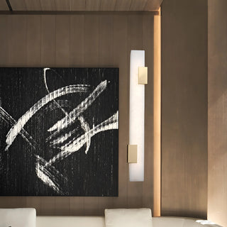 Marble|LED|Futuristic|White|Gold|Elegant|Luxury|Modern|Sconce