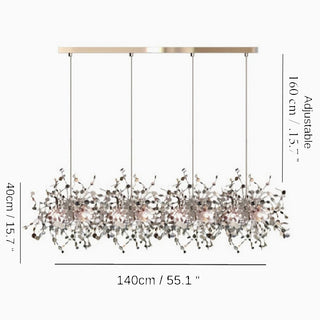 Villeneuve-d'Entraunes | Chandelier in a Modern Style of Stainless Steel