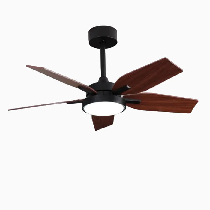 European Styled Solid Dark Wood Ceiling Fan with Remote Control | 60"