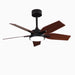 European Styled Solid Dark Wood Ceiling Fan with Remote Control | 60"