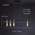 Finale Ligure | Postmodern Copper Crystal Pendant Lamp