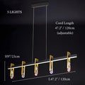 Finale Ligure | Postmodern Copper Crystal Pendant Lamp