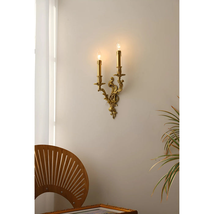 Gold|Candles|French|Luxury|Wall|Lamp|Sconce|Living|Bedroom