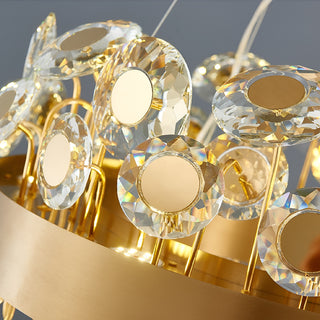 Garlenda | Trendy Rectangle Gold Crystal Chandelier